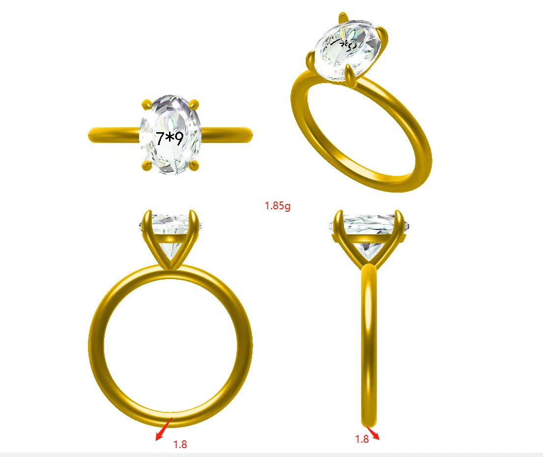 Moissanite Ring - Smyoue Maßgeschneiderte Produkte Maßgeschneiderte Produkte Maßgeschneiderte