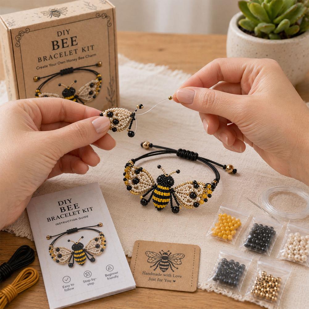 Charm Bracelet Beads - Tier-DIY-Perlenarmband-Bastelset: Süße Anhänger, Schmuck-Bastelset, Kreatives Freundschaftsarmband-Geschenk