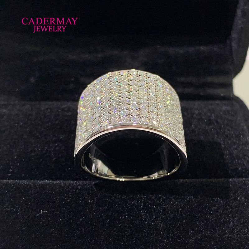 Moissanite Ring - Hip-Hop-Schmuck Runder Moissanit-Pinky-Ring Maßgefertigt 925 Silber