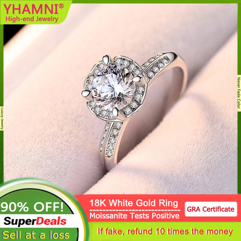 Moissanite Ring - Luxuriöser ewiger Ring aus 18 Karat