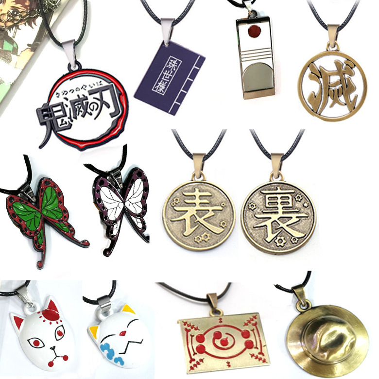 Butterfly Pendant Necklace - Dämon Slayer Anime Anhänger Halskette Kimetsu