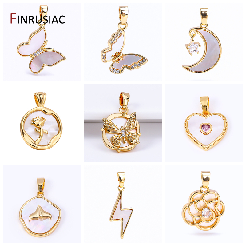 Butterfly Pendant Necklace - Hochwertige 18K vergoldete Messing-Herz- und Sternanhänger