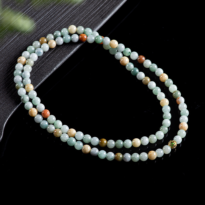 Charm Bracelet Beads - Burmesische Jadeit-Perlen Armband Halskette Echtes Schmuckstück
