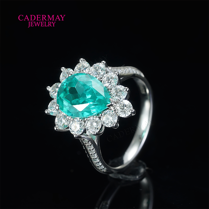 S925 Lab Paraiba Ringe S925 Si – Moissanite Ring Bewertung und Preis