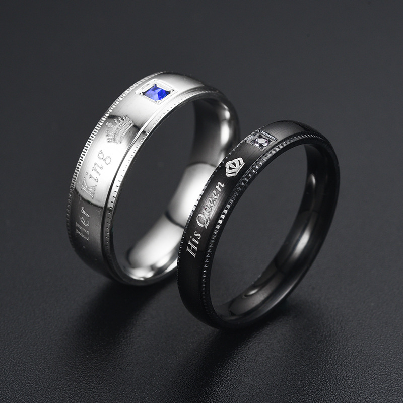 Schlichter Paar-Titanstahlring – Moissanite Ring Bewertung und Preis