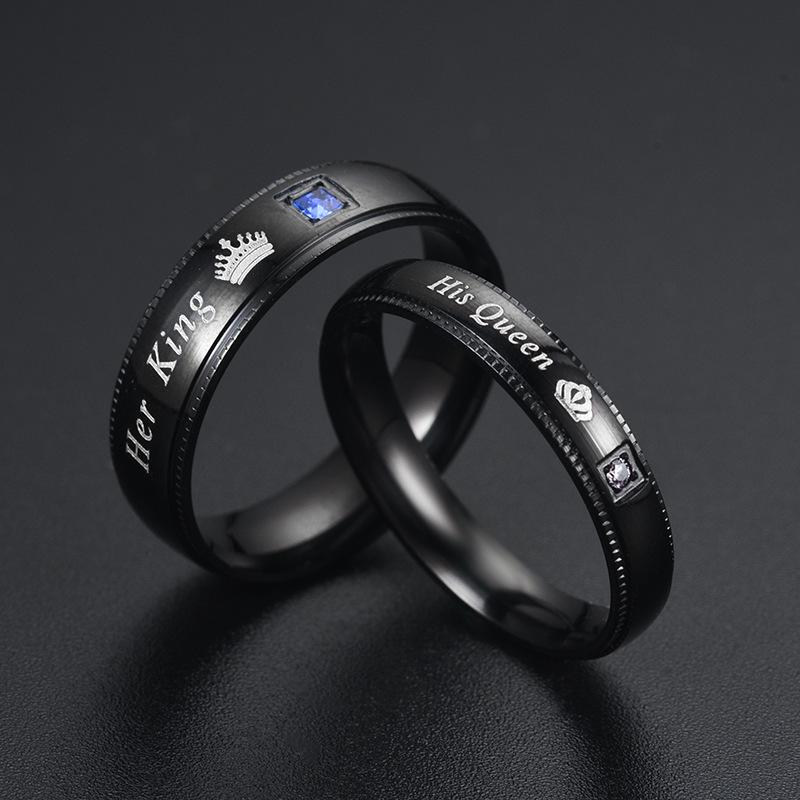 Schlichter Paar-Titanstahlring – Moissanite Ring Bewertung und Preis