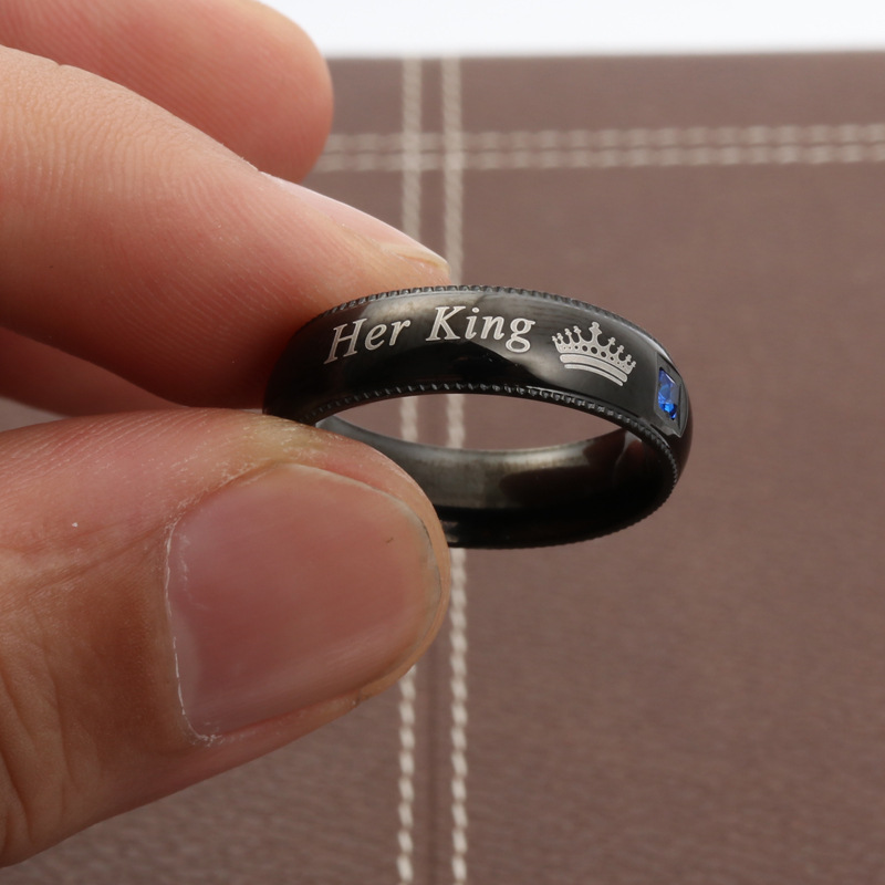 Schlichter Paar-Titanstahlring – Moissanite Ring Bewertung und Preis