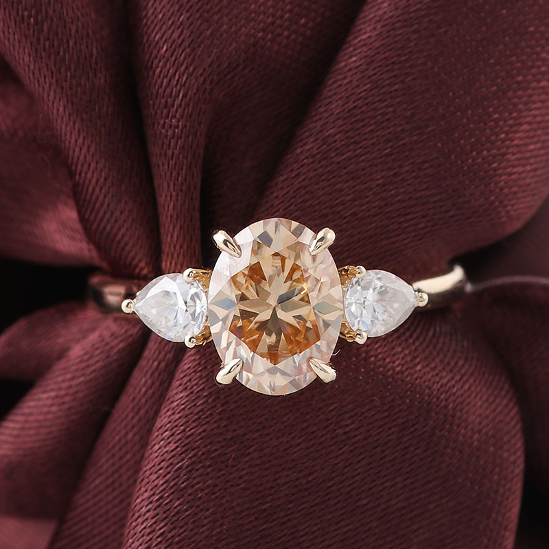 Provence 10K Gelbgold Ring mit – Moissanite Ring Bewertung und Preis