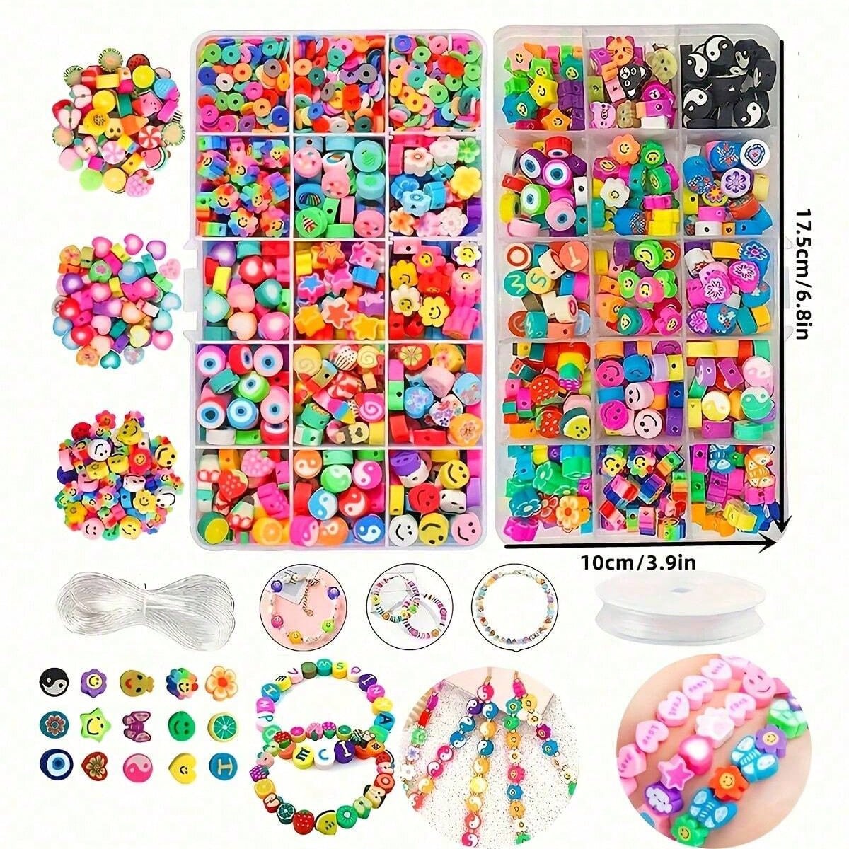 1450/1200/250 Stück Polymer Cl – Charm Bracelet Beads Bewertung und Preis