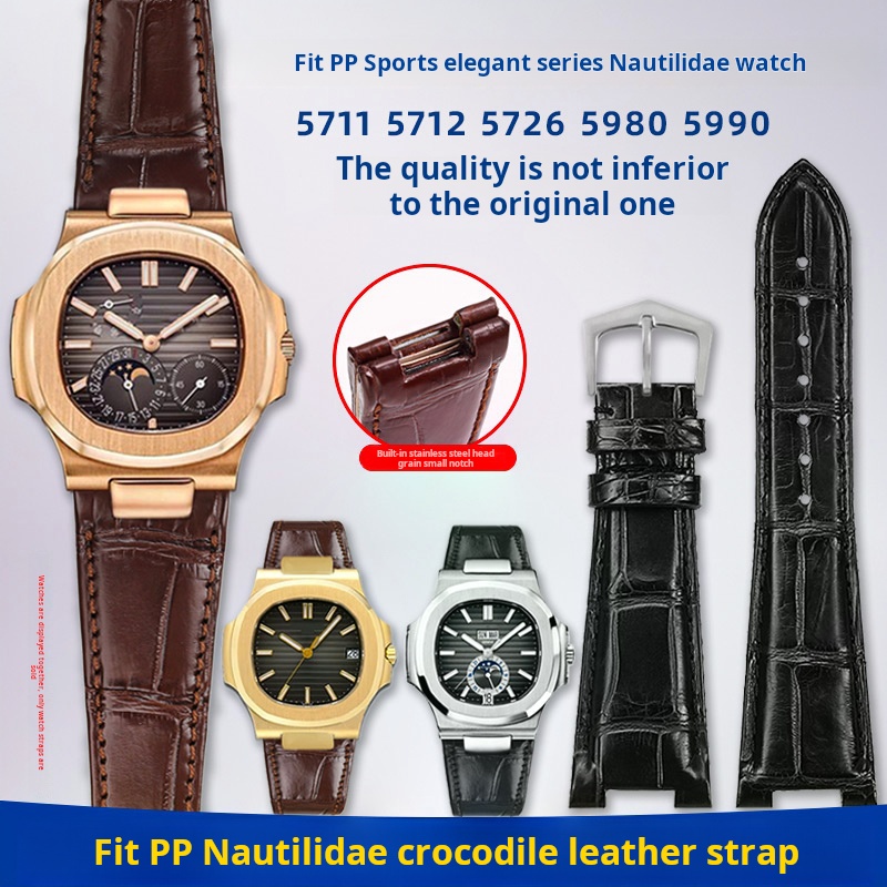 Krokodil-Uhrenarmband mit Meta – Patek Philippe Watch Nautilus Bewertung und Preis