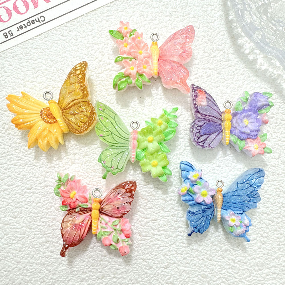 10 stücke Neue Blume schmetter – Butterfly Pendant Necklace Bewertung und Preis