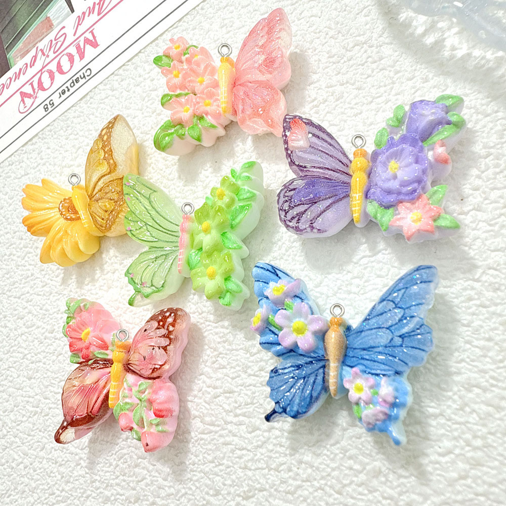 10 stücke Neue Blume schmetter – Butterfly Pendant Necklace Bewertung und Preis