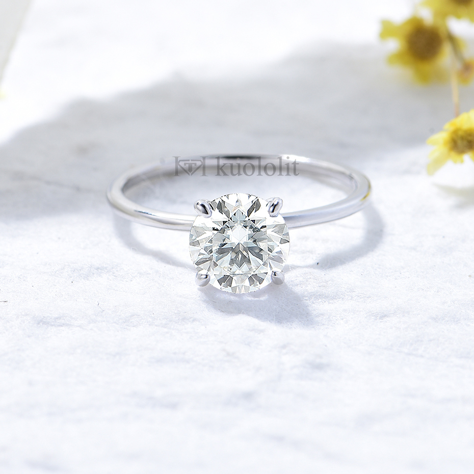 1CT-2CT Runder Schliff 8,0mm D – Moissanite Ring Bewertung und Preis