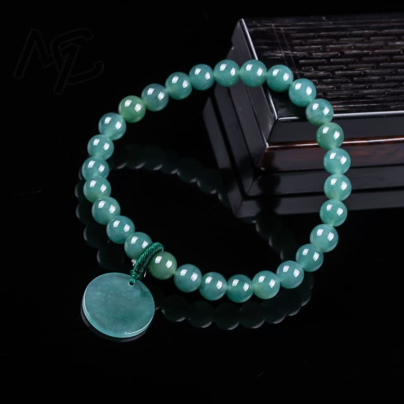Natürlicher Jadeit Blauwasser- – Charm Bracelet Beads Bewertung und Preis