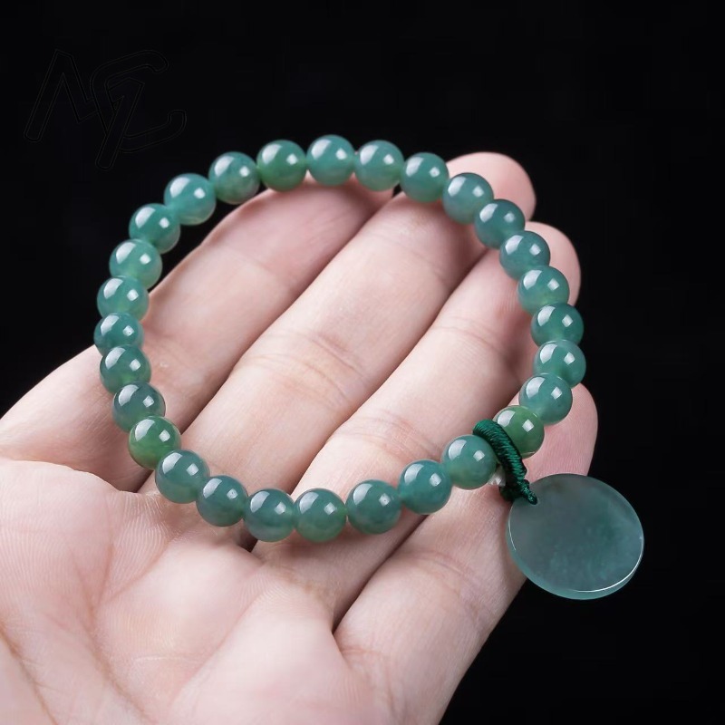 Natürlicher Jadeit Blauwasser- – Charm Bracelet Beads Bewertung und Preis