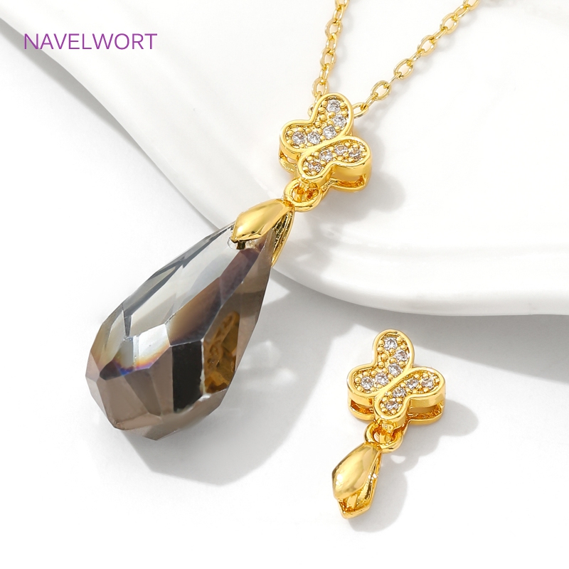 Messing Pinch Bails 18K vergol – Butterfly Pendant Necklace Bewertung und Preis